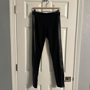Cache Black Stretch Pants with Faux Leather Side Panels – Size 4 (NWT, $98 MSRP)
